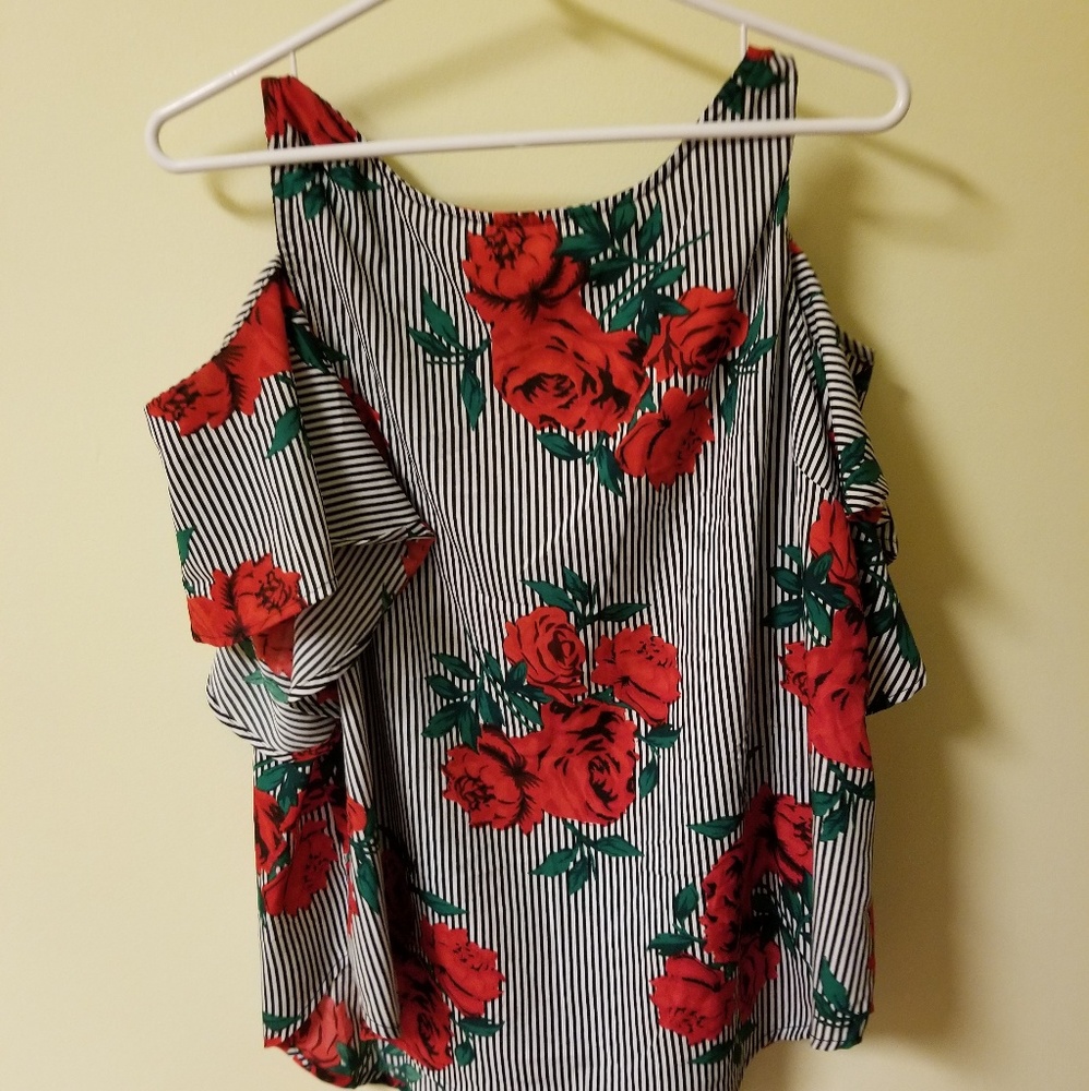 Rose off the shoulder top